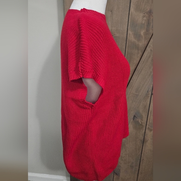 KIRUNDO Short Cap Sleeve 100% Cotton Sweater Vest Top. Size S NWT - Picture 9 of 10